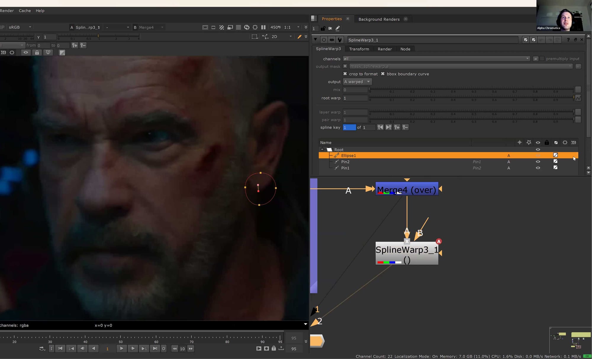 Chroma 0016 - In Which Andrew Zeller Shows the Students of ACE How He Uses Nuke's SplineWarp Node During One of His Weekly Mentorship Sessions