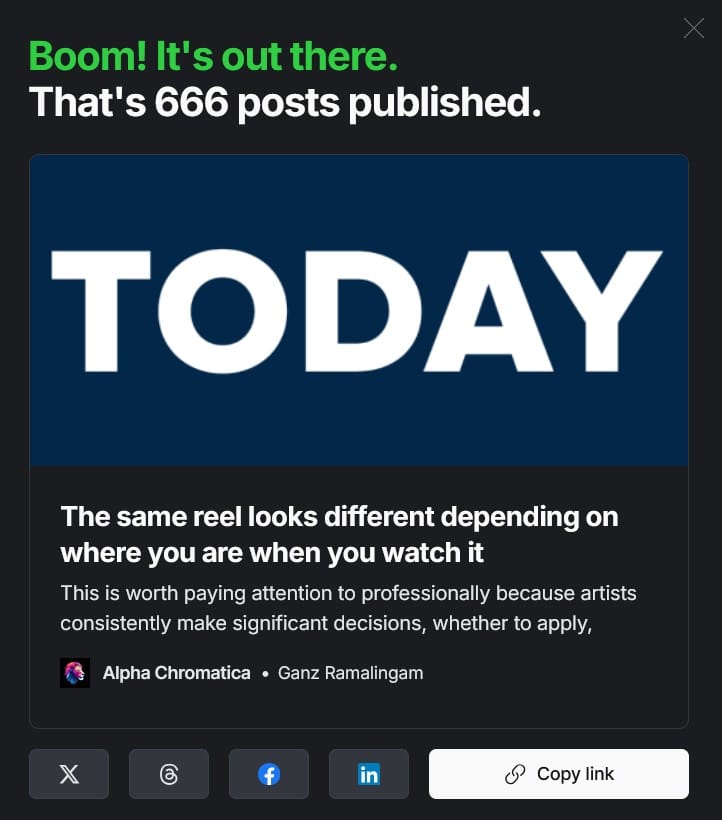 666 posts are now up on the blog